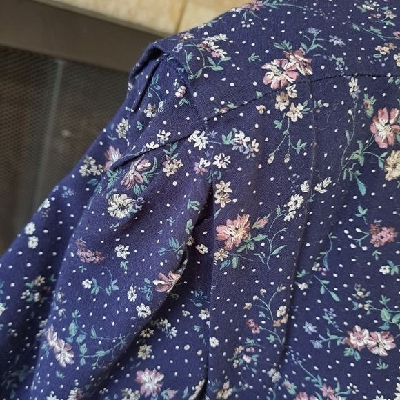 Vintage Ronni Nicole Women's Size 18 Prairie Peasant Floral Midi Dress Fit Flare - Picture 7 of 13
